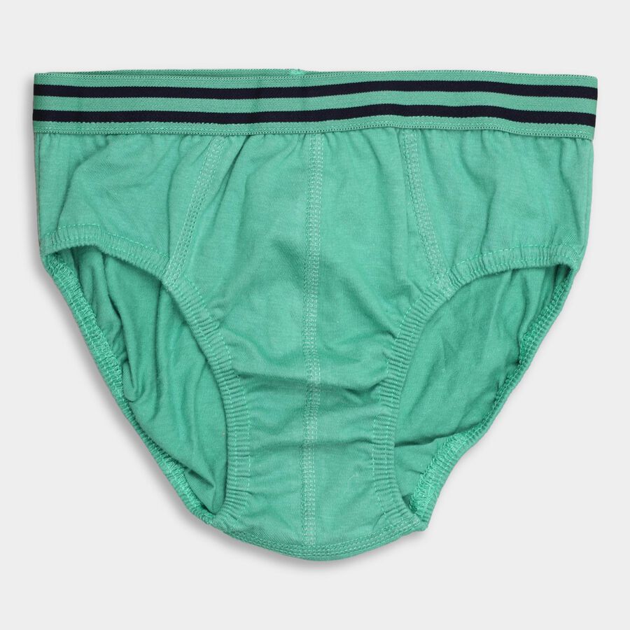 Boys' 100% Cotton Briefs , Light Green, large image number null