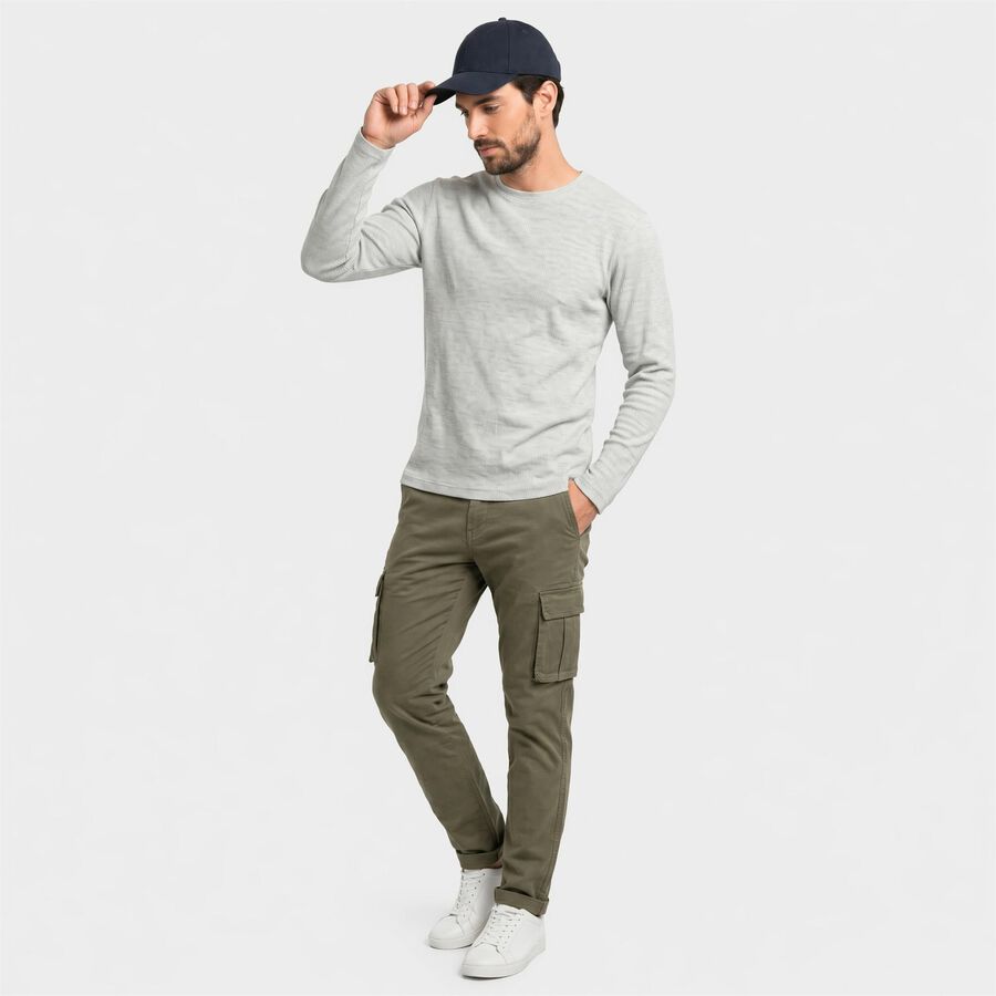 Men Grey Round Neck Regular T-Shirt, मिश्रित हल्का ग्रे, large