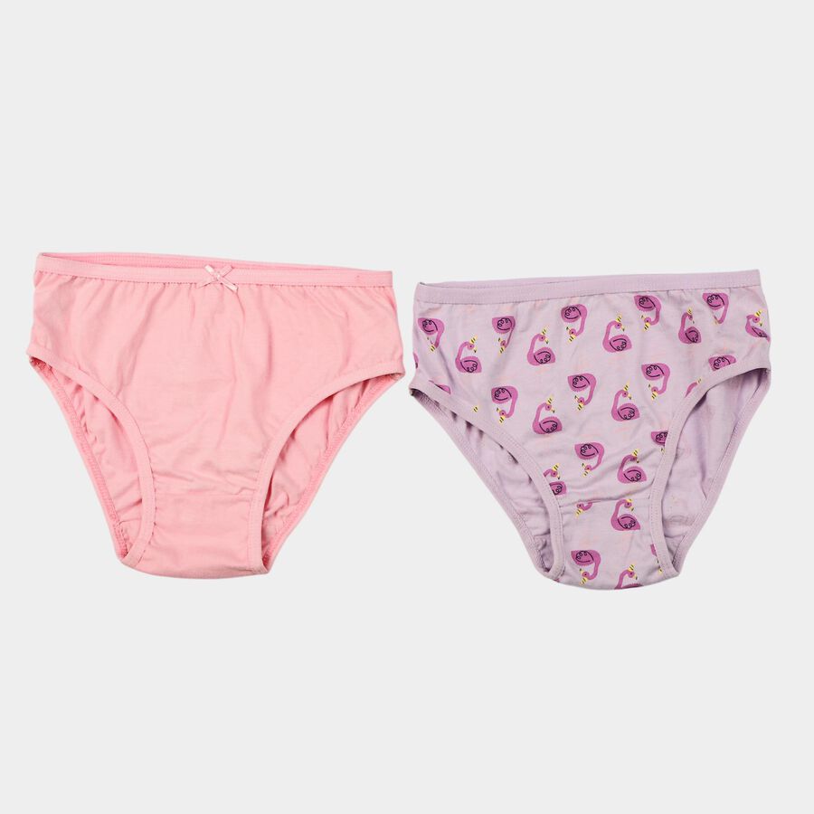 Girls' Light Blue Regular Fit Printed Panty, हल्का नीला, large
