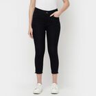 Bleached High Rise Skinny Jeans, Black, small image number null