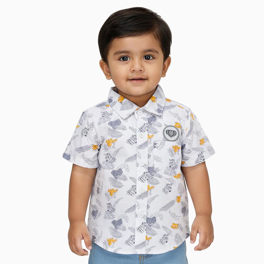 Infants' 100% Cotton Shirt, White, large image number null