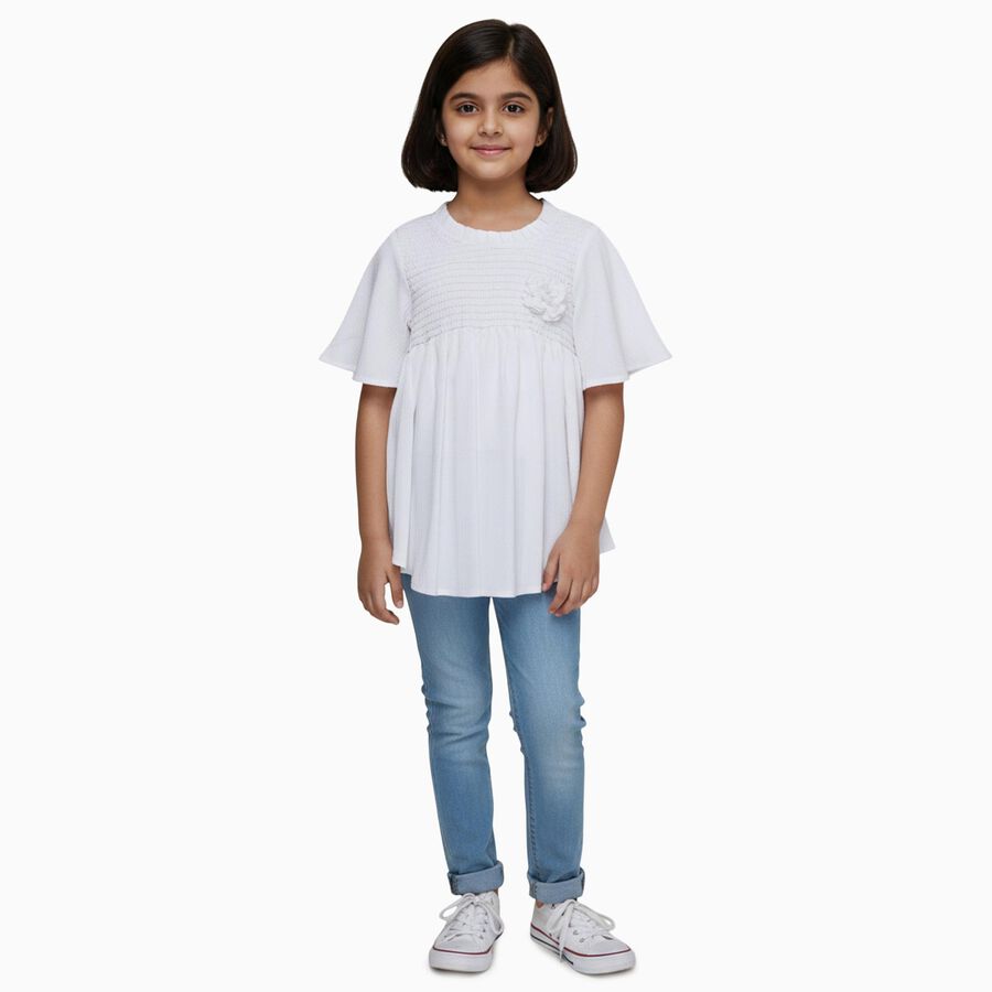 Girls' T-Shirt, White, large image number null