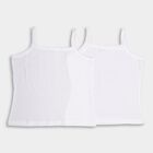 Girl's 100% Cotton Vest , White, small image number null