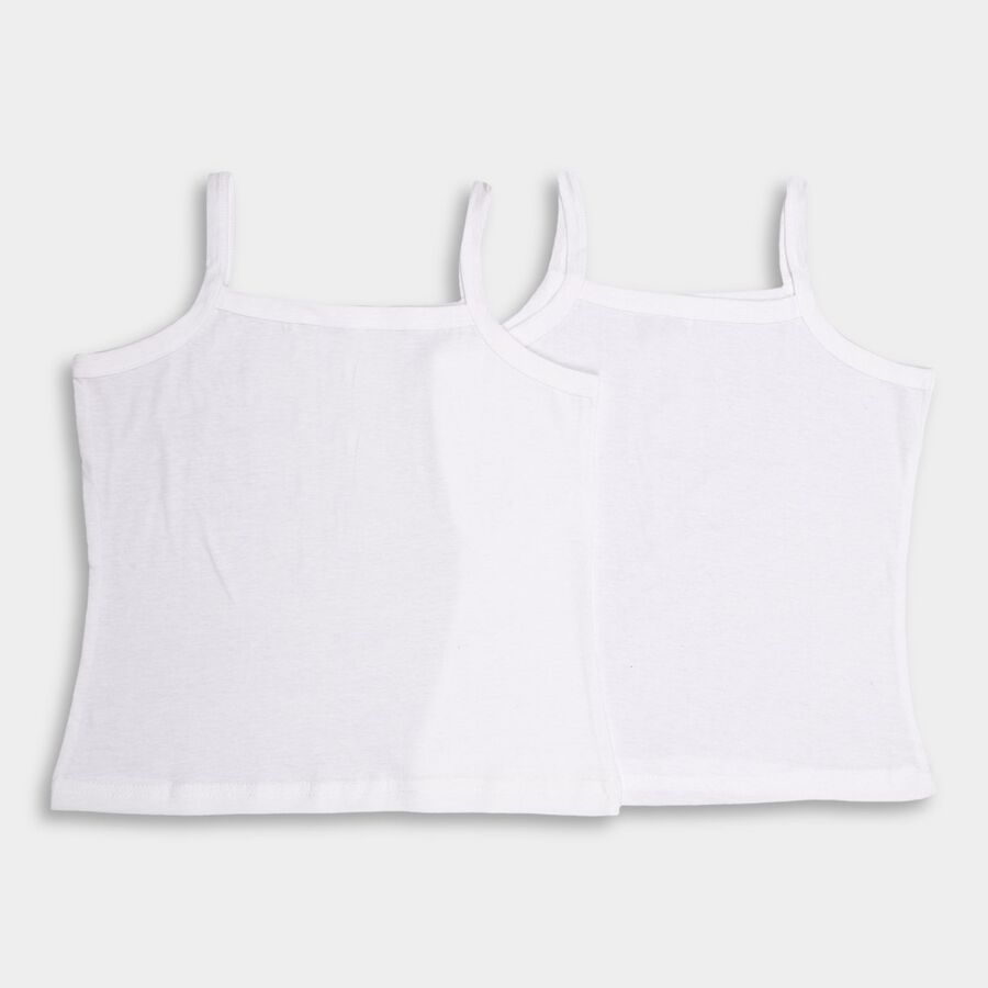 Girl's 100% Cotton Vest , White, large image number null