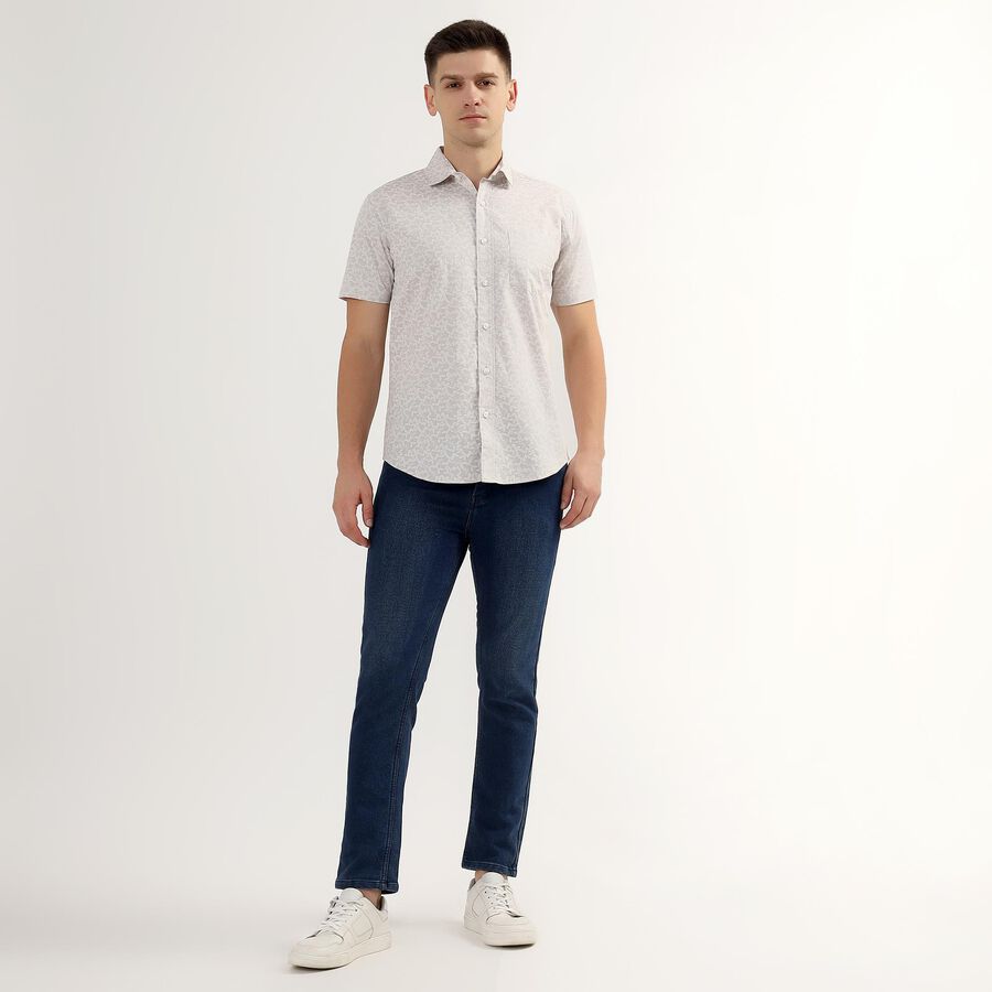 Men's 100% Cotton Regular Collar Casual Shirt , हल्का ग्रे, large image number null