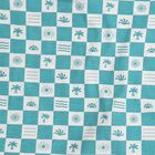 Boys Bright Aqua Blue Cotton Round Neck Geometric Night Suit, एक्वा, small image number null