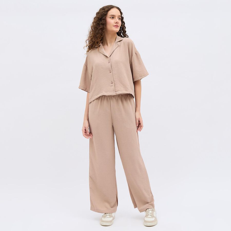 Women's Beige Printed Co-ord Set, Beige, large