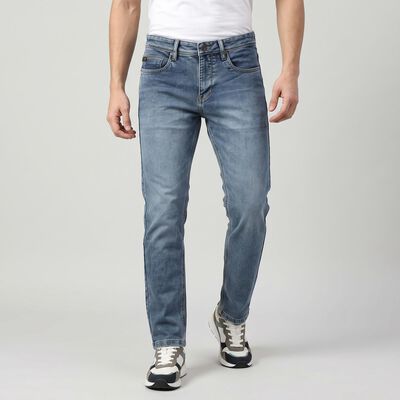 Men's Blue Slim Fit Faded Jeans