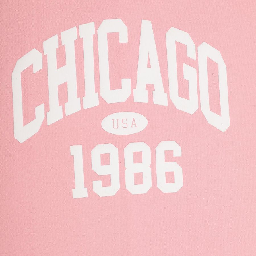 Girls' Light Pink Cotton Round Neck Casual T-Shirt, Light Pink, large image number null