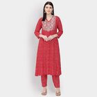 Ladies' Ethnic Set , लाल, small image number null