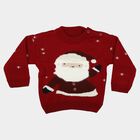 Infants' Red Crew Neck Printed Pullover, Red, small
