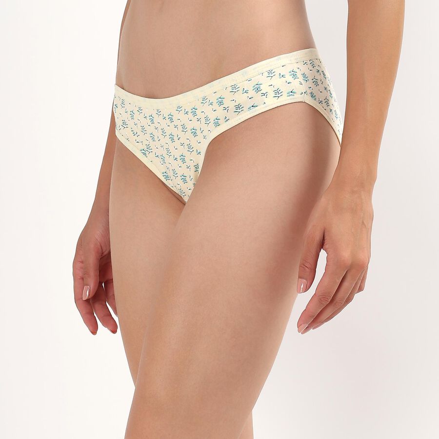 Women's Soft Yellow Bikini Style Panty, Yellow, large image number null