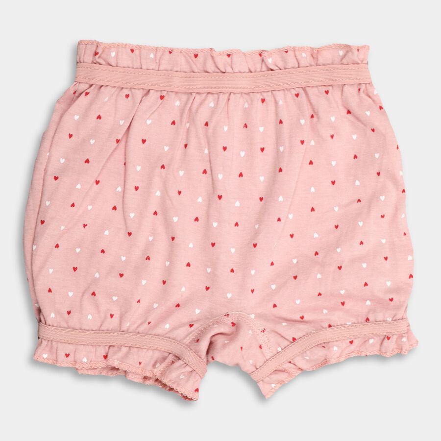 Girls' 100% Cotton Bloomer, Peach, large image number null