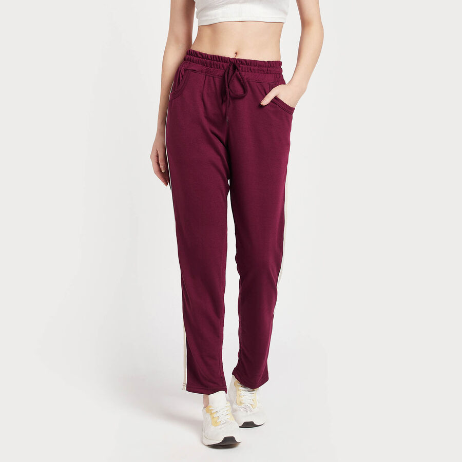 Solid Joggers, वाइन, large image number null