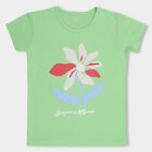 Girls' T-Shirt, हल्का हरा, small