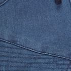 Infants Heavy Wash with Embroidery Rib Waist W Suspende Jeans, Mid Blue, small image number null