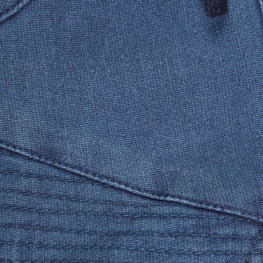 Infants Heavy Wash with Embroidery Rib Waist W Suspende Jeans, Mid Blue, large image number null