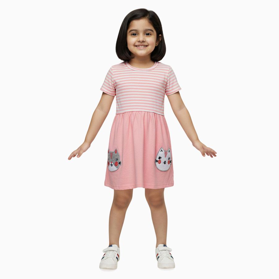Girls' Frock, Light Pink, large