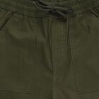 Boys' Olive Green Straight Fit Elastic Waist Trousers, ओलिव, small image number null