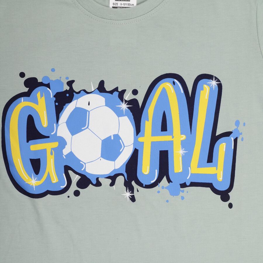 Boys' Half Sleeves T-Shirt , Light Green, large image number null