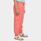 Girls Pink Regular Fit Solid Pyjama, गुलाबी, small