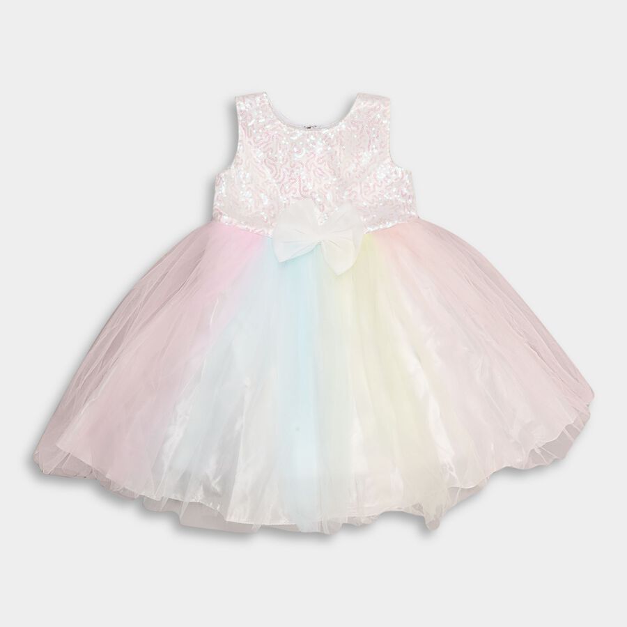 Girls' Frock, Off White, large image number null