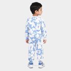 Boys Light Blue Crew Neck Graphic Print Baba Suit, Light Blue, small