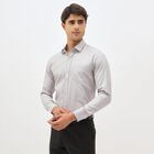 Men's Light Grey Slim Fit Formal Shirt, हल्का ग्रे, small image number null