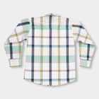 Boys Rich Eggshell White and Muted Sage Green Button Down Casual Shirt, White, small image number null