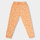 Girls' Peach Floral Printed Jogger Pyjama, Peach, small image number null
