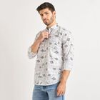 Men's 100% Cotton Casual Shirt , Light Grey, small image number null