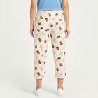 Women's Peach Straight Fit Printed Capri, पीच, small