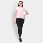 Ladies' Round Neck T-Shirt, Pink, small