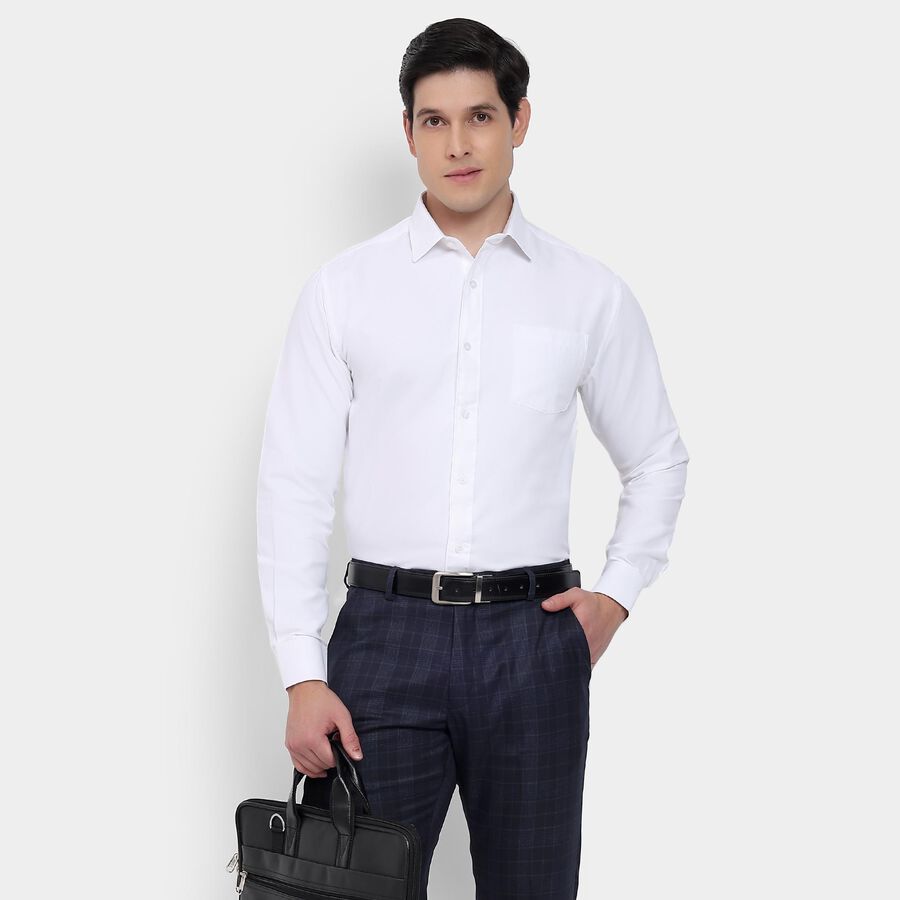 Men's Formal Shirt, सफ़ेद, large image number null