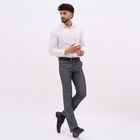 Men's Slim Fit Formal Trousers, Dark Grey, small image number null