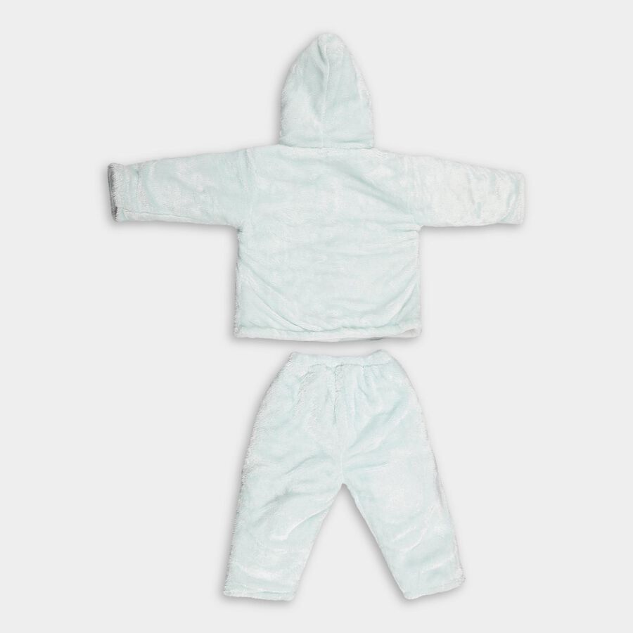 Infants Light Mint Green Hooded Casual Hipster Set, Light Green, large image number null