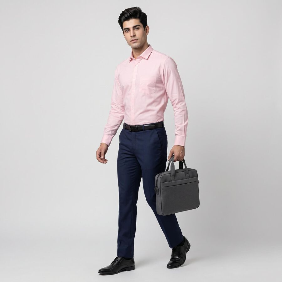 Men's Pink Formal Shirt, हल्का गुलाबी, large