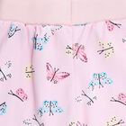 Infants Pink Regular-fit Butterfly Printed Pyjama, हल्का गुलाबी, small