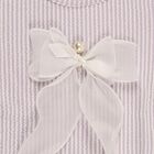 Girls Light Lavender Round Neck Casual T-Shirt, लाइलेक, small
