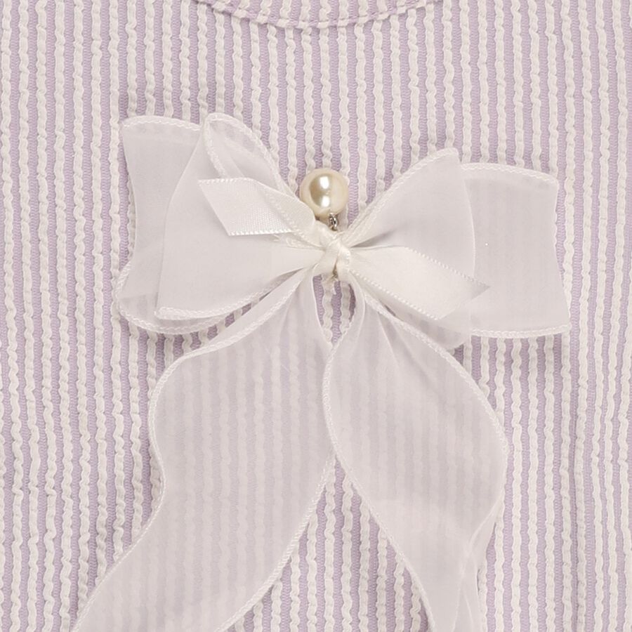 Girls Light Lavender Round Neck Casual T-Shirt, लाइलेक, large