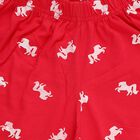 Girls' Fuchsia Regular Fit Bow Detail Shorts, रानी (फ्यूशिया), small