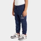 Boys' Navy Blue Jogger Fit Sports Print Pyjama, Navy Blue, small