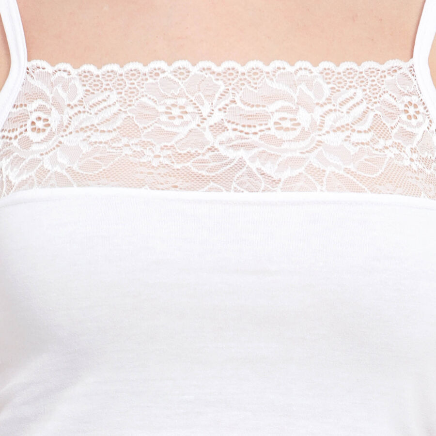 Lace Non-Padded Slips, White, large image number null