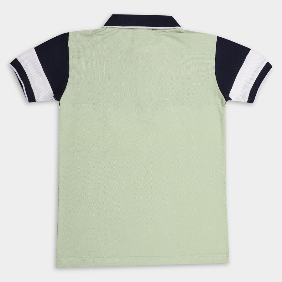 Boys' Half Sleeves T-Shirt, Light Green, large image number null