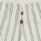 Infants White Striped Cotton Elastic Waist Pyjama, ऑफ व्हाइट, small image number null