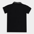Boys' 100% Cotton Half Sleeves T-Shirt, काला, small image number null