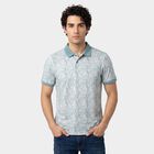 Men's Light Blue Cotton Polo Neck Polo T-Shirt, Light Blue, small