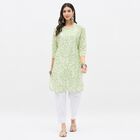 Ladies' 100% Cotton Kurta, Light Green, small image number null