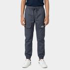 Boys Blue Cotton Regular Fit Trousers, हल्का नीला, small