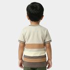 Boys Brown Cotton Round Neck Casual Boys T-Shirt, भूरा, small